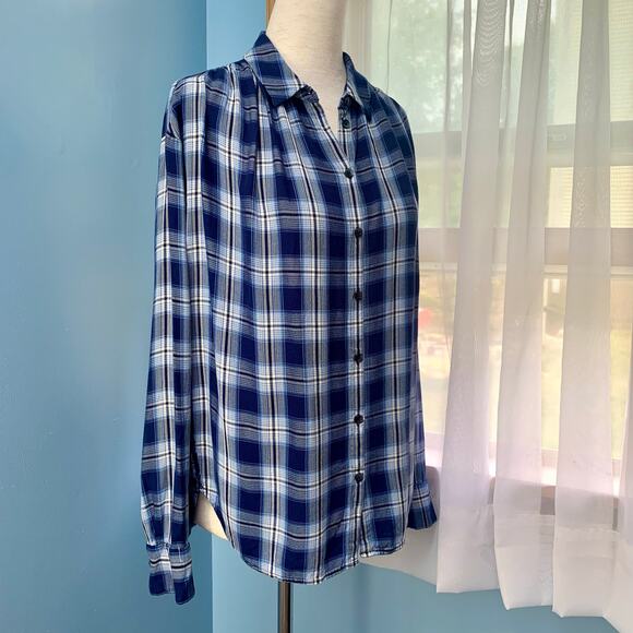 Madewell Central Long Sleeve Button Down Shirt in Lansford Plaid Size Small - Picture 7 of 8